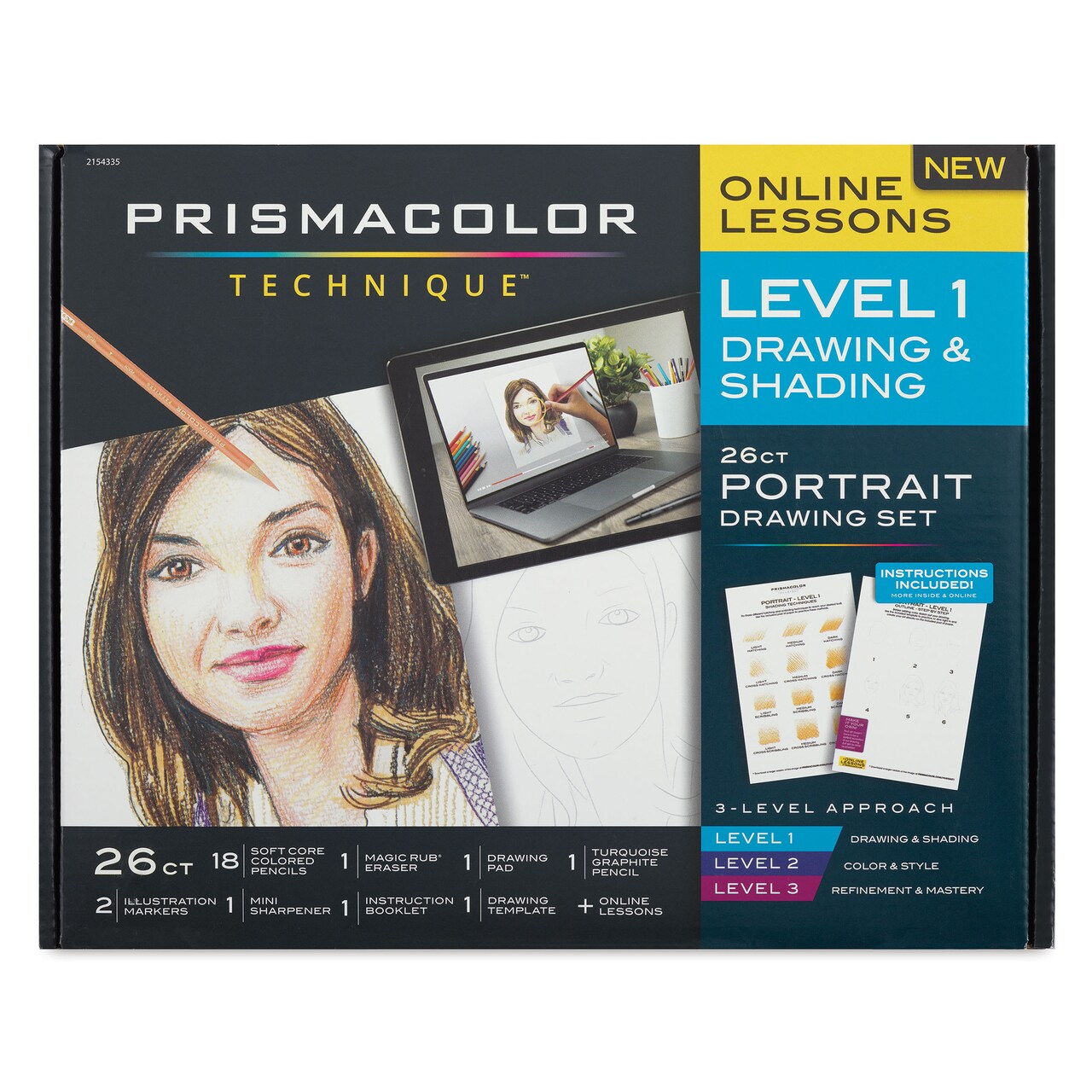 Prismacolor Technique Portrait Drawing Set - Level 1, Drawing and Shading